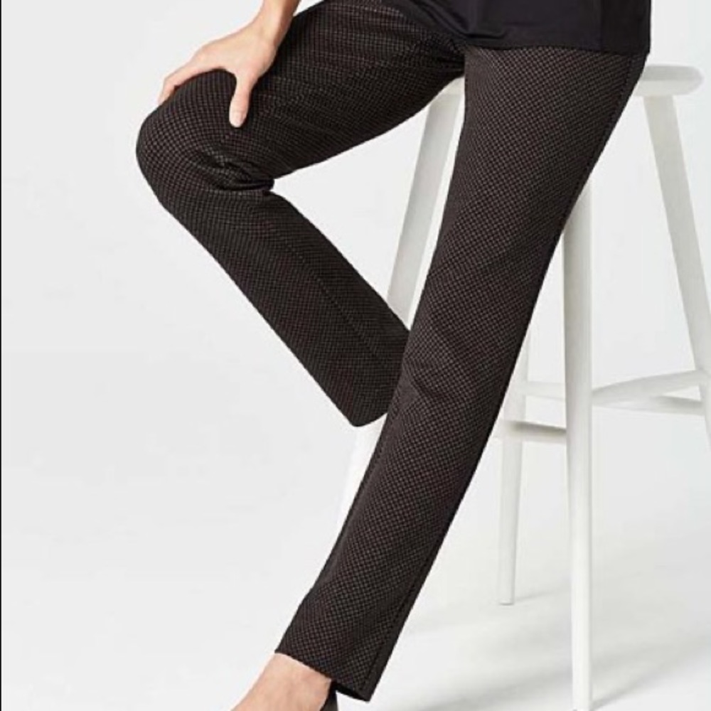 J Jill Pull On Ponte Straight Leg Pants Diamond Knit Small Petite